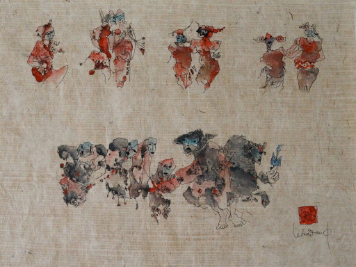 Dang Lebadang, 'Landscape', watercolors on paper