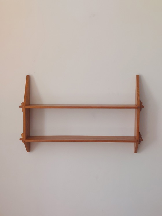Scaffale a parete brutalista vintage in pino Mid-Century – Decorazioni murali, Wood (photo 3 of 15)