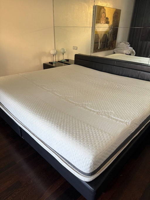 Lit Pullman à sommier tapissier avec matelas et surmatelas