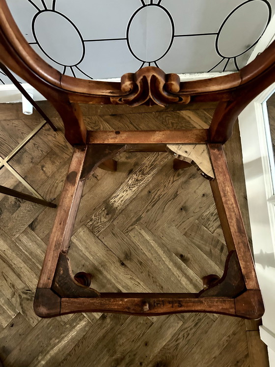 Image 1 of Beautiful Biedermeier chair reupholstered