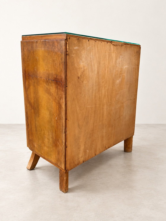 Walnut Art Deco Chest of drawers 50s vintage/retro, Wood, Brown (photo 8 of 9)