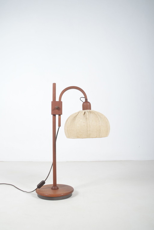 Table Lamp With Teak From Domus, 1970s