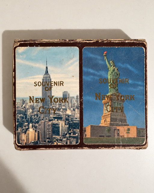 ARRCO Souvenir of New York City – Set de 2 barajas de cartas americanas vintage, años 40–60