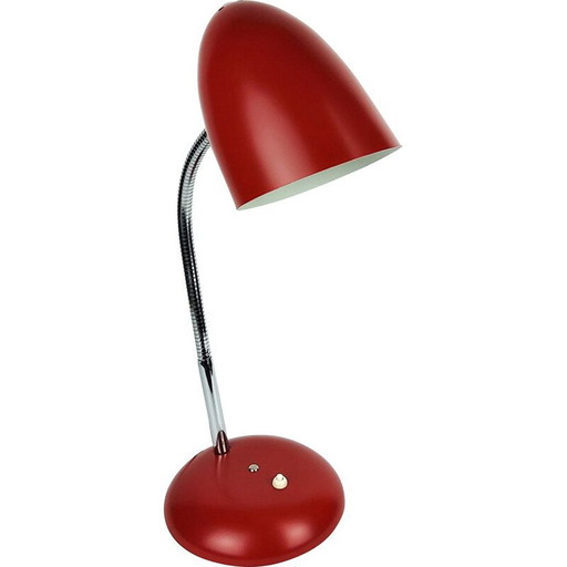 Lámpara vintage Bauhaus de metal rojo, 1950