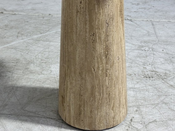 Travertine Bistro Table Eleonora Aime - Round Ø70 - Solid Natural Stone – Dining tables (photo 6 of 8)