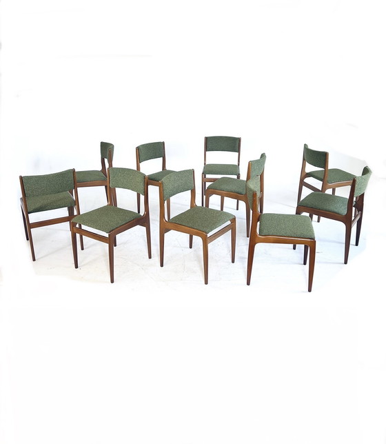 Image 1 of 10x gerestaureerde Deense eetkamerstoel ‘60