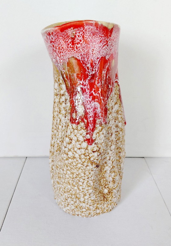 Vase Vallauris Fat Lava, Céramique Française Organique Années 60 – Ceramic (photo 4 of 15)