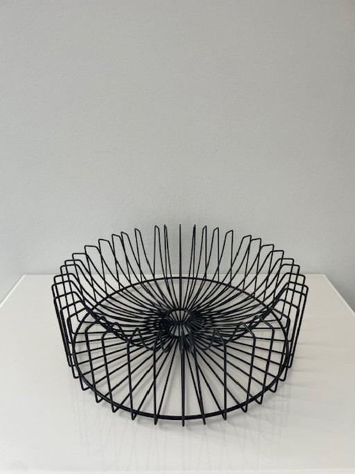 Frutero moderno de metal negro Ø34 cm