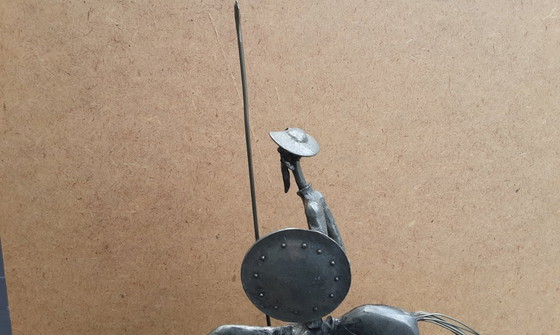 Image 1 of Sculpture Michel Laude, Don Quichotte en étain, 1970, Artebouc