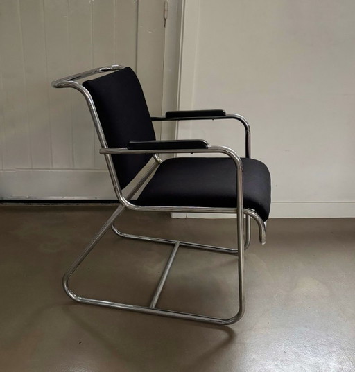 Rara "sedia da conversazione", design di Cor Alons per Oostwoud, anni '50.