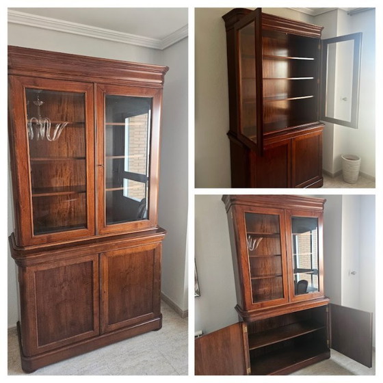 Image 1 of Set da pranzo di lusso di Artes Moble - Noce spagnolo - 9 pezzi