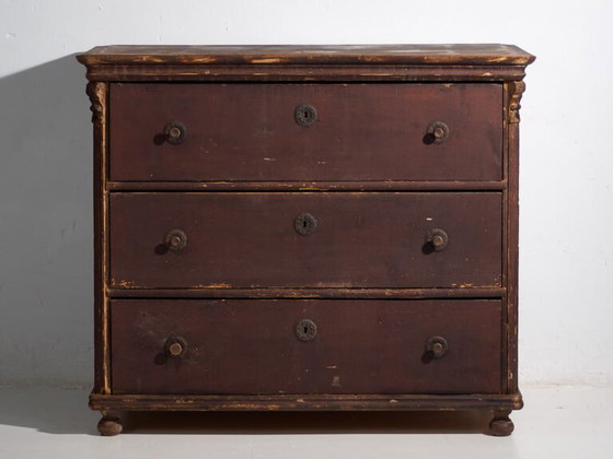 Antique chest of drawers with dark patina (c.1920) #74 (photo 23 of 40)