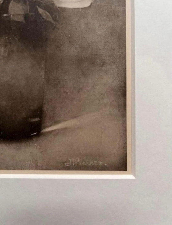 Image 1 of Jan Mankes 1889-1920 / Eliogravura originale Peonie in un vaso 1923