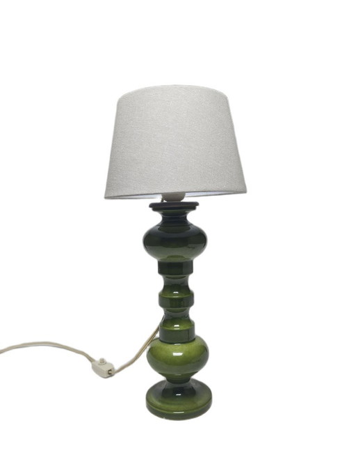 Polish Postmodern Bedside Lamp in Glass and Pottery, 1980s – tafellampen, Ceramic, Textile