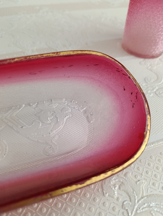 Ensemble de toilette en cristal Baccarat ancien, 3 pièces, 1930 – Accessoires de table, Crystal, Glass (photo 14 of 15)