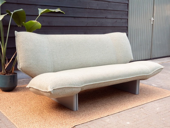 Image 1 of Leolux Tango | 2-zits design bank | Groen Beige Wol