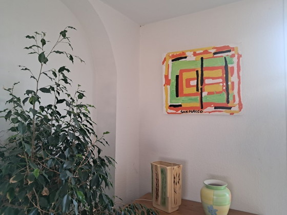 Image 1 of Enzo San Marco - Zwart Abstract - Schilderij van de kunstenaar