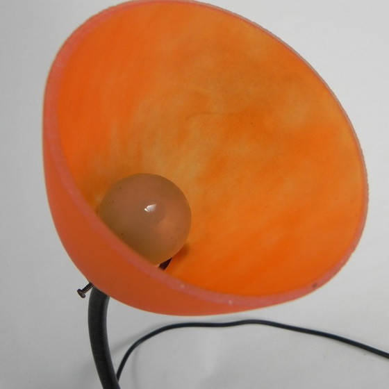 Image 1 of Lampada da scrivania ERPE con paralume in vetro arancione, anni '30