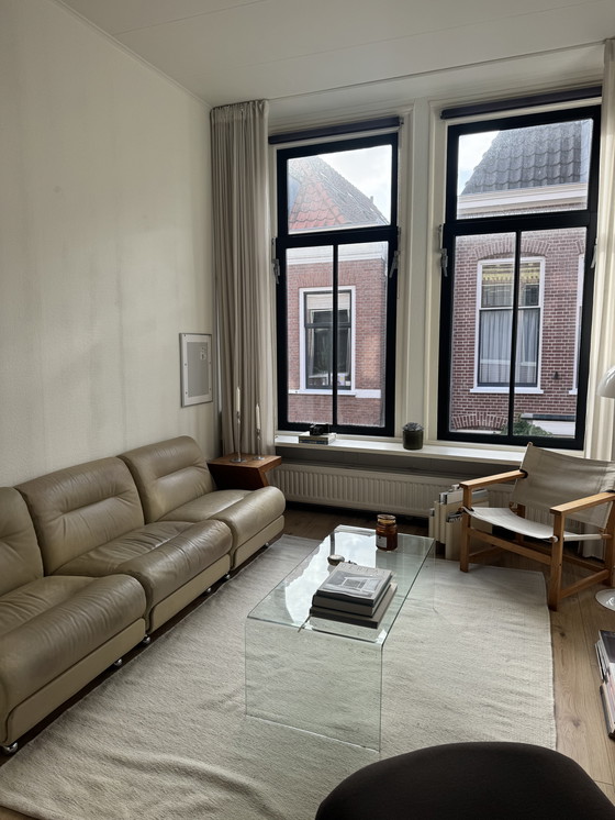 Image 1 of Vintage leather sofa cream