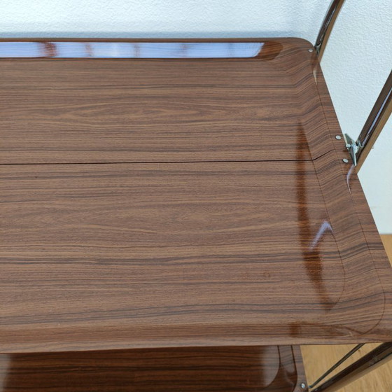 Image 1 of Vintage barcart drankkar trolley butlerwagen serveerwagen. Inklapbaar