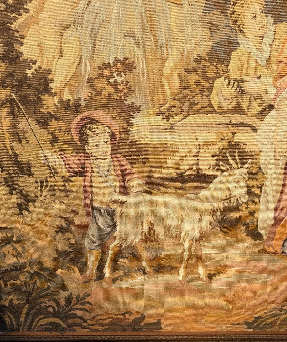 Vintage Aubusson Style Tapestry by Bobyrug 170x140.5 Cm, Wall decoration, Wood, Wool, Multi Color (photo 3 of 17)