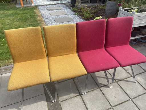 4 chaises Mikado par Arco Design – eetkamerstoelen, Metal, Plastic