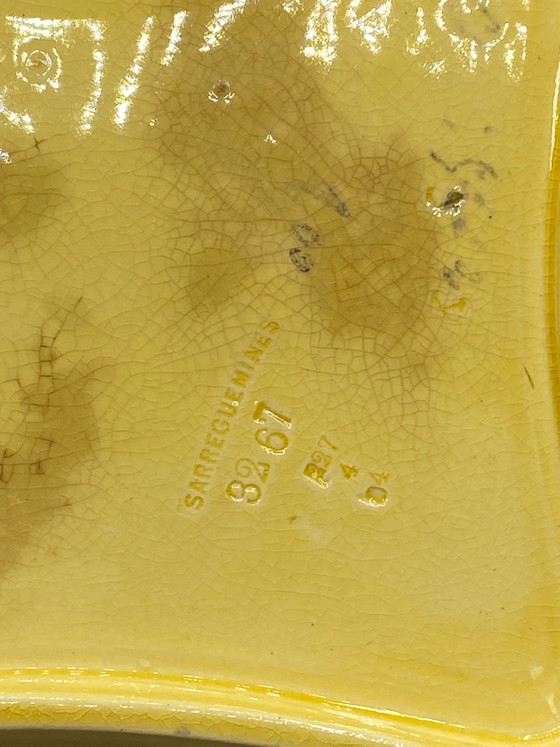 Grand Plat De Slipware Art Nouveau Sarreguemines – Objets déco (photo 6 of 8)