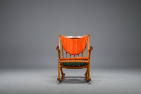 Image 1 of Chaise à bascule No. 182 en teck par Frank Reenskaug pour Bramin, années 1960