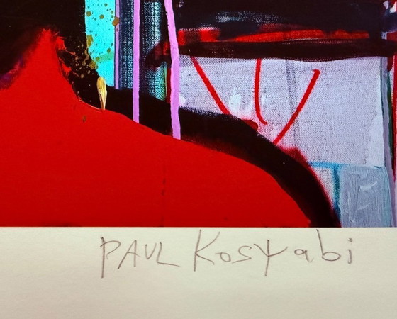 Image 1 of Paul Indrek Kostabi: "Unable To Fall Into The Dream - Edition 2025." Hand-signed, no. 8/25. In excellent condition. Print run of