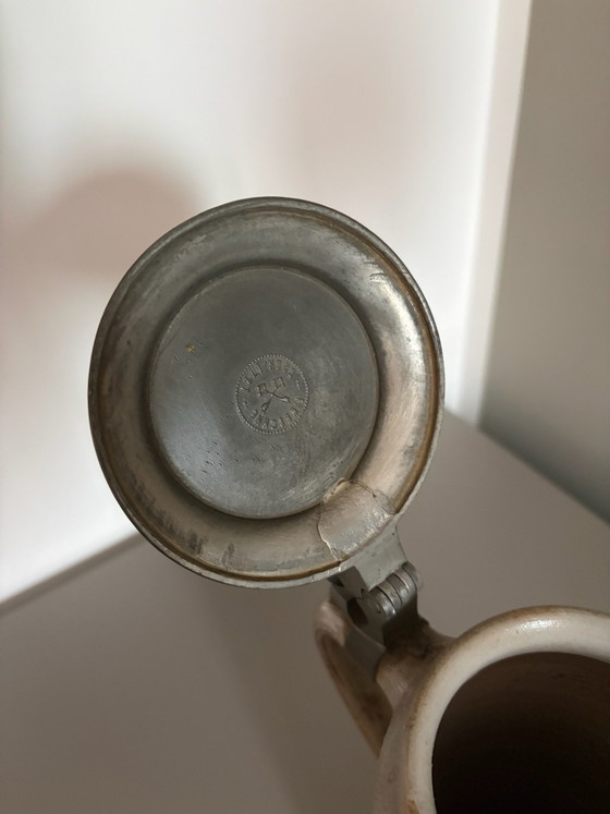 Boccale da birra tedesco da collezione, da 1 litro, Accessori da tavola, Ceramica, Grigio (foto 7 di 10)