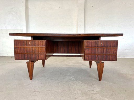 Rosewood Executive Desk by Illum Wikkelsø, 1970s