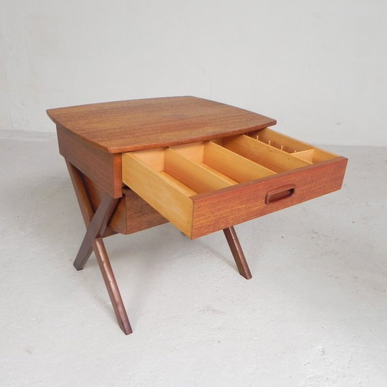 Image 1 of Kleine Kommode, Nähtisch mit 2 Schubladen, O.M.F., 1960er Jahre
