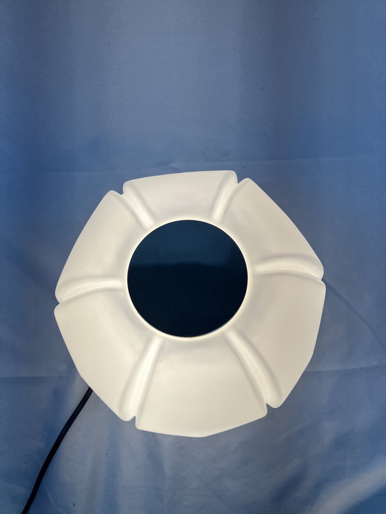 Image 1 of Vintage opaline lotus plafond of Wandlamp Glashütte Limburg