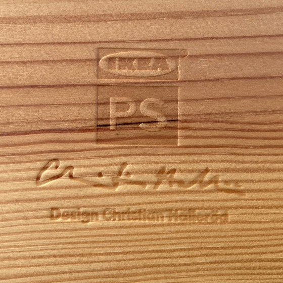 Image 1 of Vintage IKEA PS "Karljohan" Solid Wood Stool / Side Table - Christian Halleröd 1990s