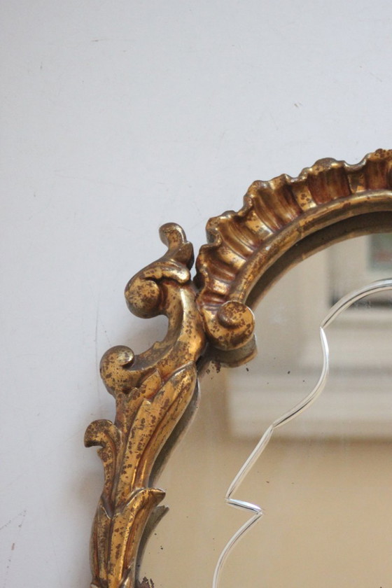 Image 1 of Vergoldeter Holzspiegel im Neo-Rokoko-Stil, Ende 19.