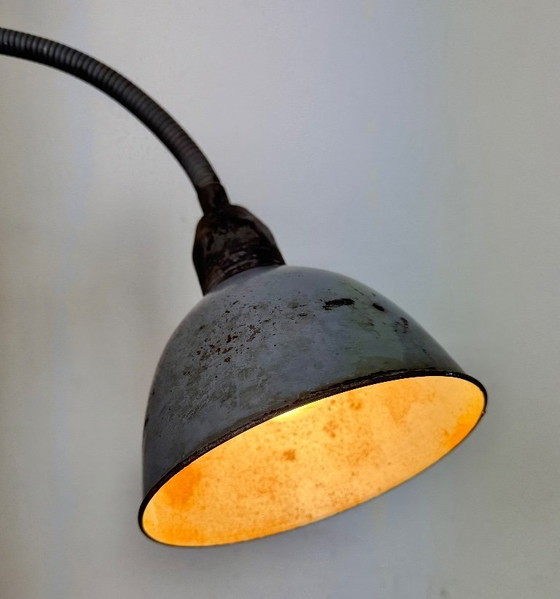 Image 1 of Lampada da parete industriale grigia a forbice di Elektroinstala, anni '60