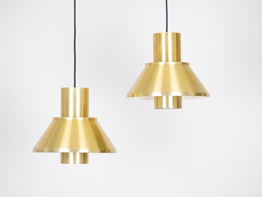 Coppia di lampade a sospensione vintage danesi Life di Jo Hammerborg, Fog og Morup, anni '60