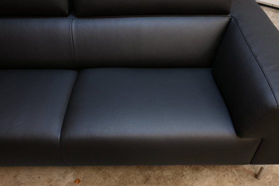 Image 1 of Refurbished exclusieve zwarte leren Leolux Howlo design bank