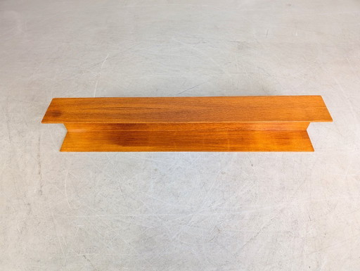 2x mensola da parete originale Wilhelm Renz della metà del secolo scorso Walter Wirz in teak