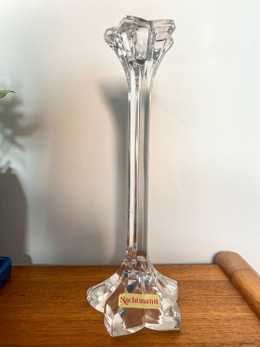 Candelabro Nachtmann in cristallo a forma di tulipano/stella