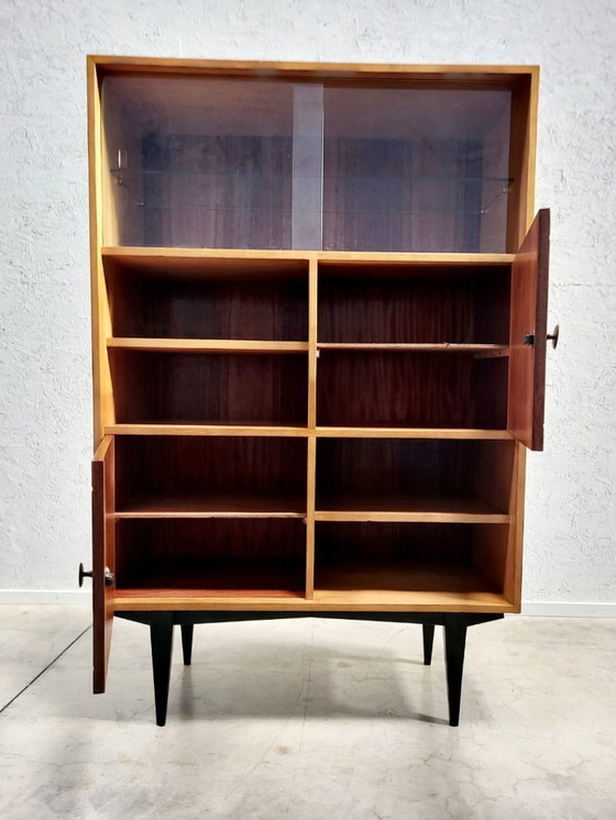 Image 1 of Vitrine haute vintage – années 1950/60 – style moderne du milieu du siècle