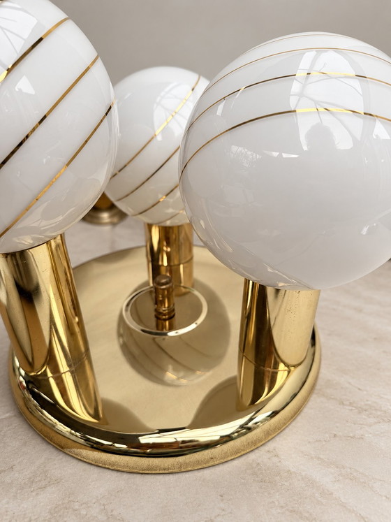 Vintage Massive Plafondlamp / Tafellamp – Hollywood Regency – Wandlampen, Aluminium (photo 2 of 6)