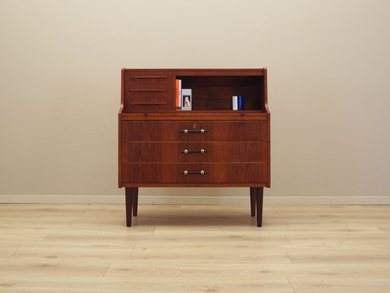 Image 1 of Secrétaire en teck, design danois, années 1970, production : Danemark