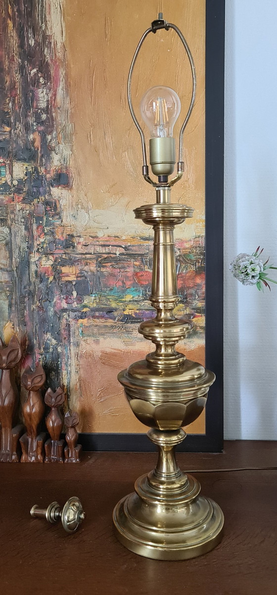 Image 1 of Mid-Century messing Stiffel tafellamp 