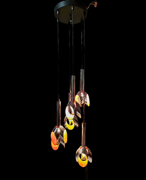 Space Age cascade pendant lamp