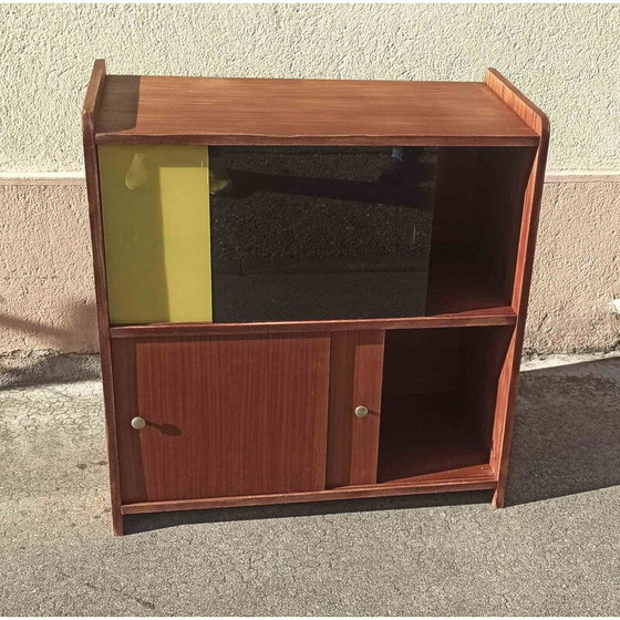 Image 1 of Vintage teak and glass display cabinet, 1960