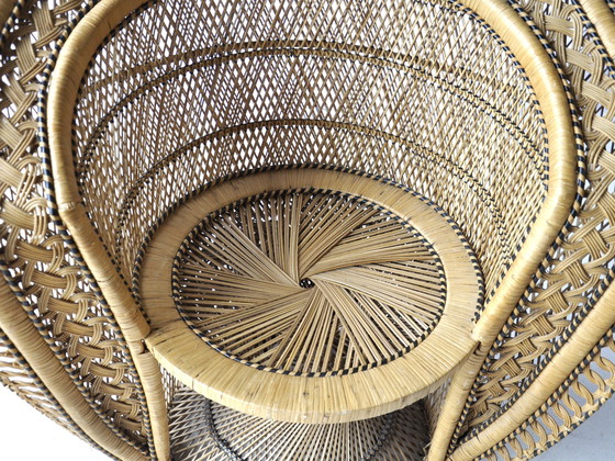 Image 1 of  Vintage Peacock Rattan Chair