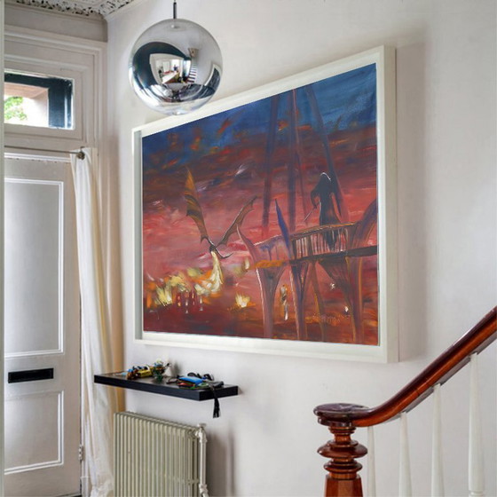 Image 1 of Dragon S053 - large Original Acrylic Painting