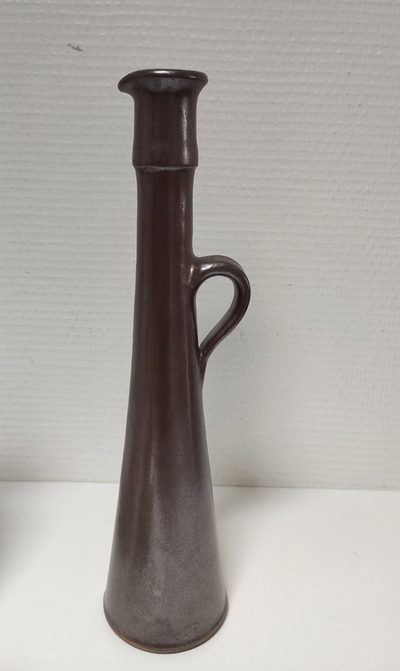 Image 1 of three soliflore vases stoneware ceramic vintage porcelain