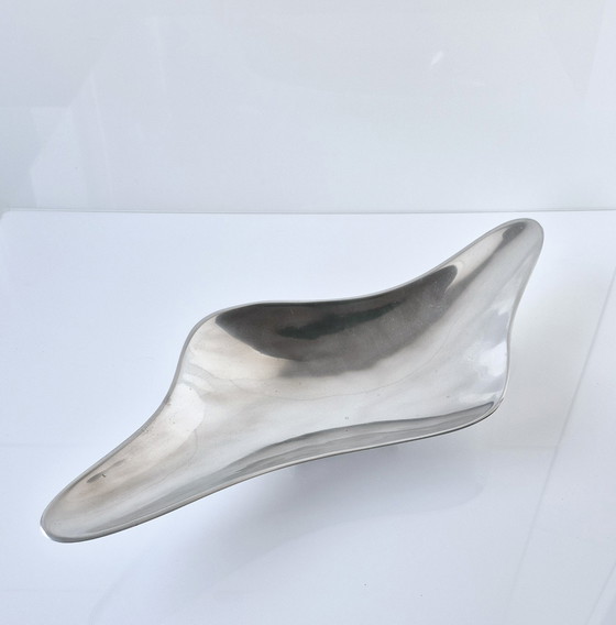 Image 1 of Massieve aluminium schaal, organisch design, bijpassende Anna Eferlund Ikea kaarsenhouder